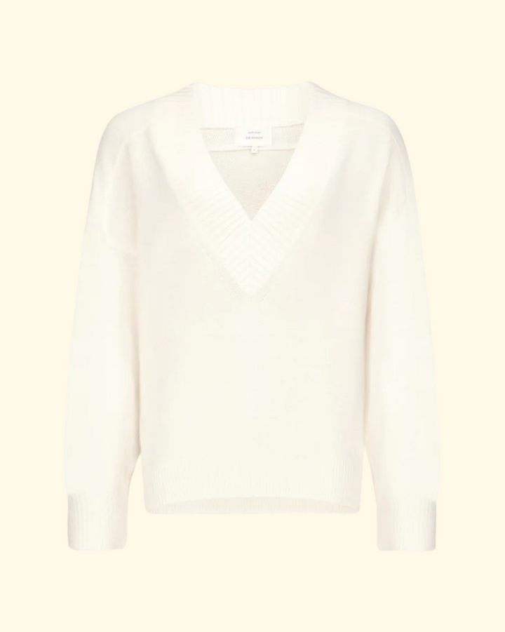 Sage V Neck Sweater | Ivory