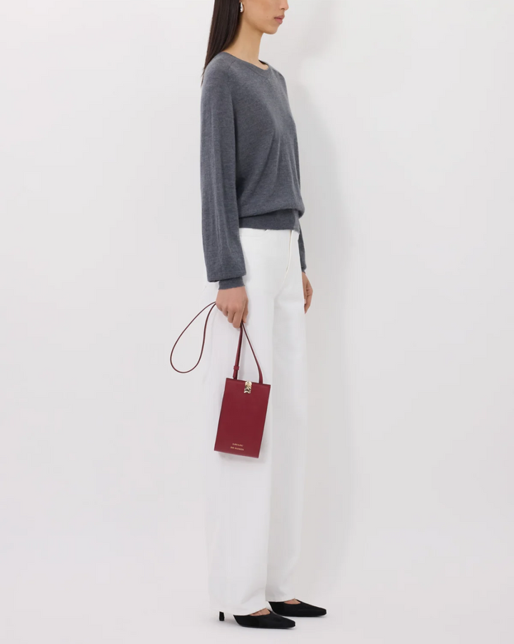 Angus Fine Knit Sweater | Anthracite Melange