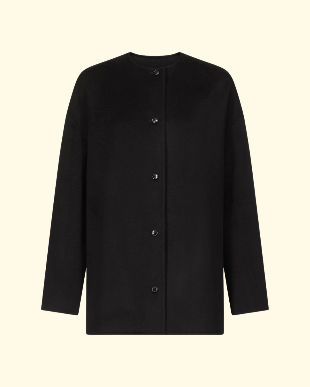 Dunne Single Breasted Coat | Black
