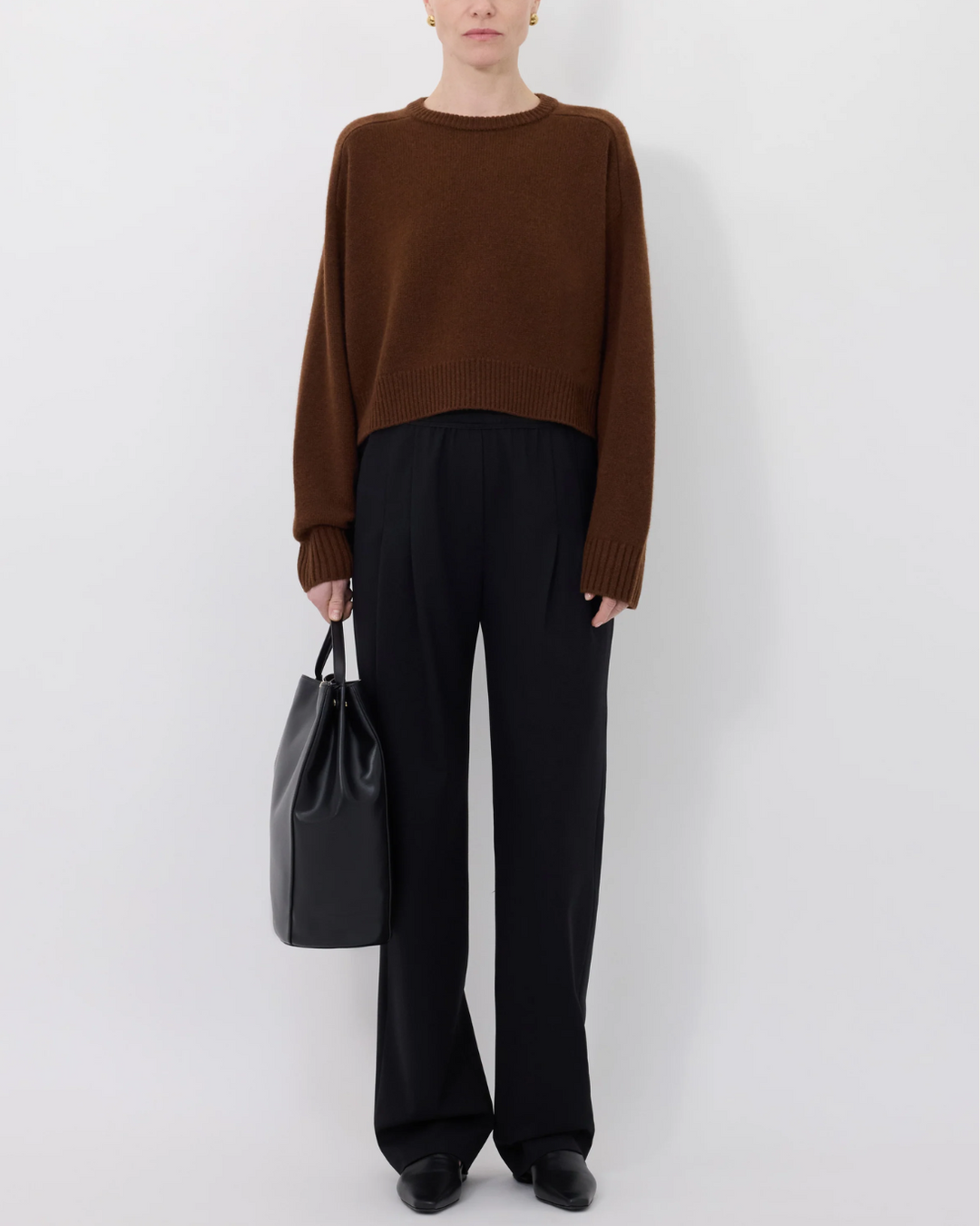 Bruzzi Cropped Sweater | Brown