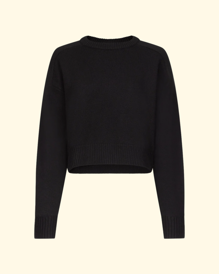 Bruzzi Cropped Sweater | Black