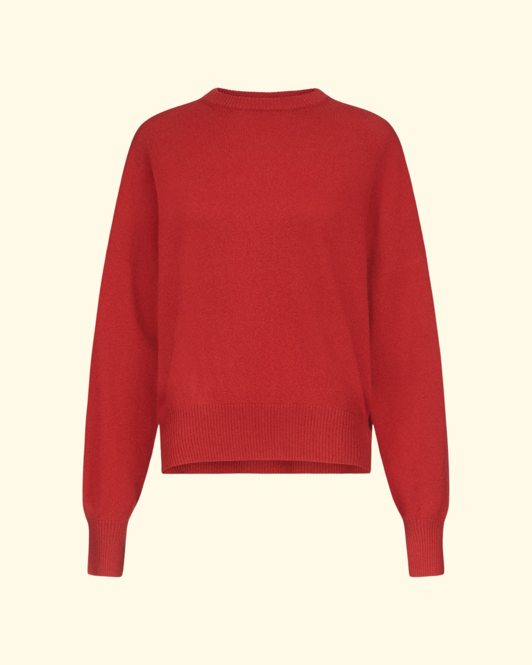 Anaa Round Neck Sweater | Burgundy