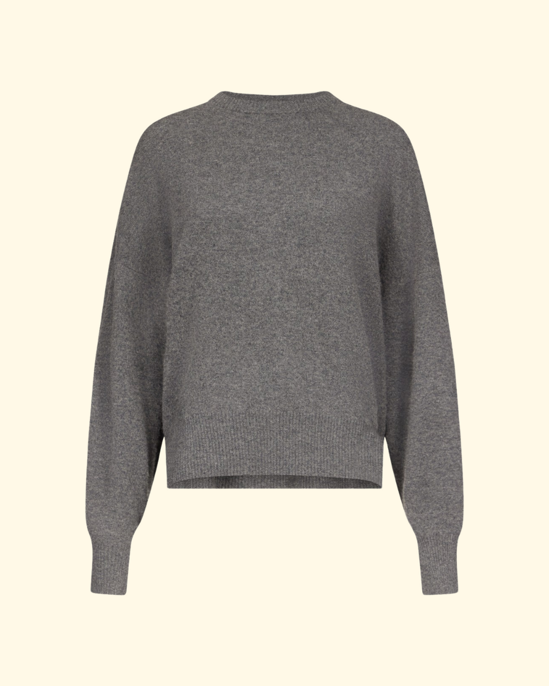 Anaa Round Neck Sweater | Anthracite Melange