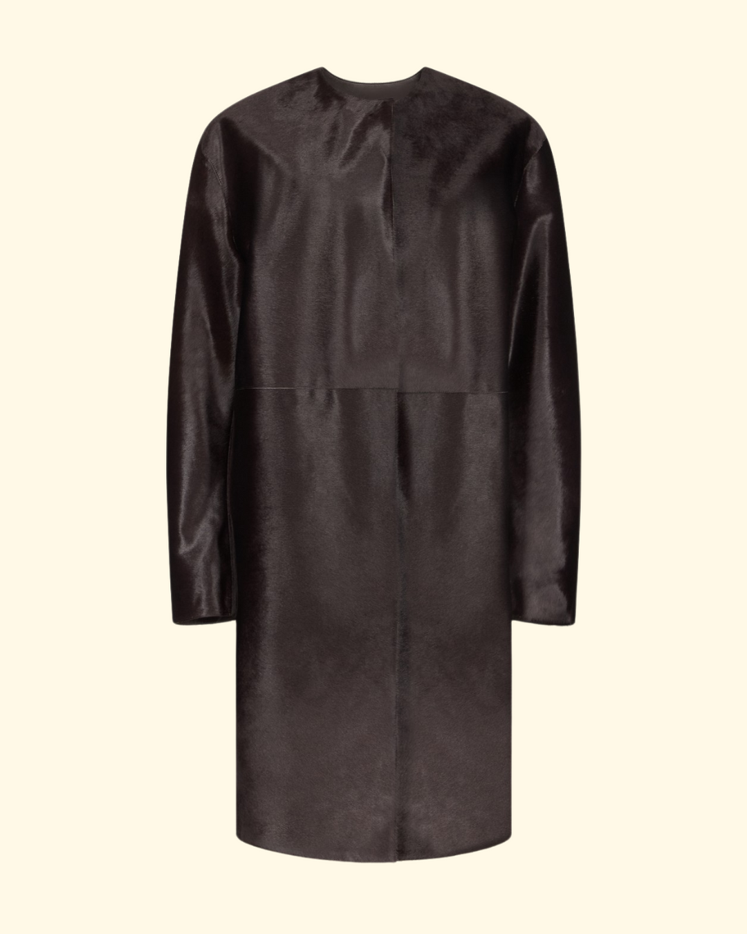 Miller Calfskin Coat | Coffee