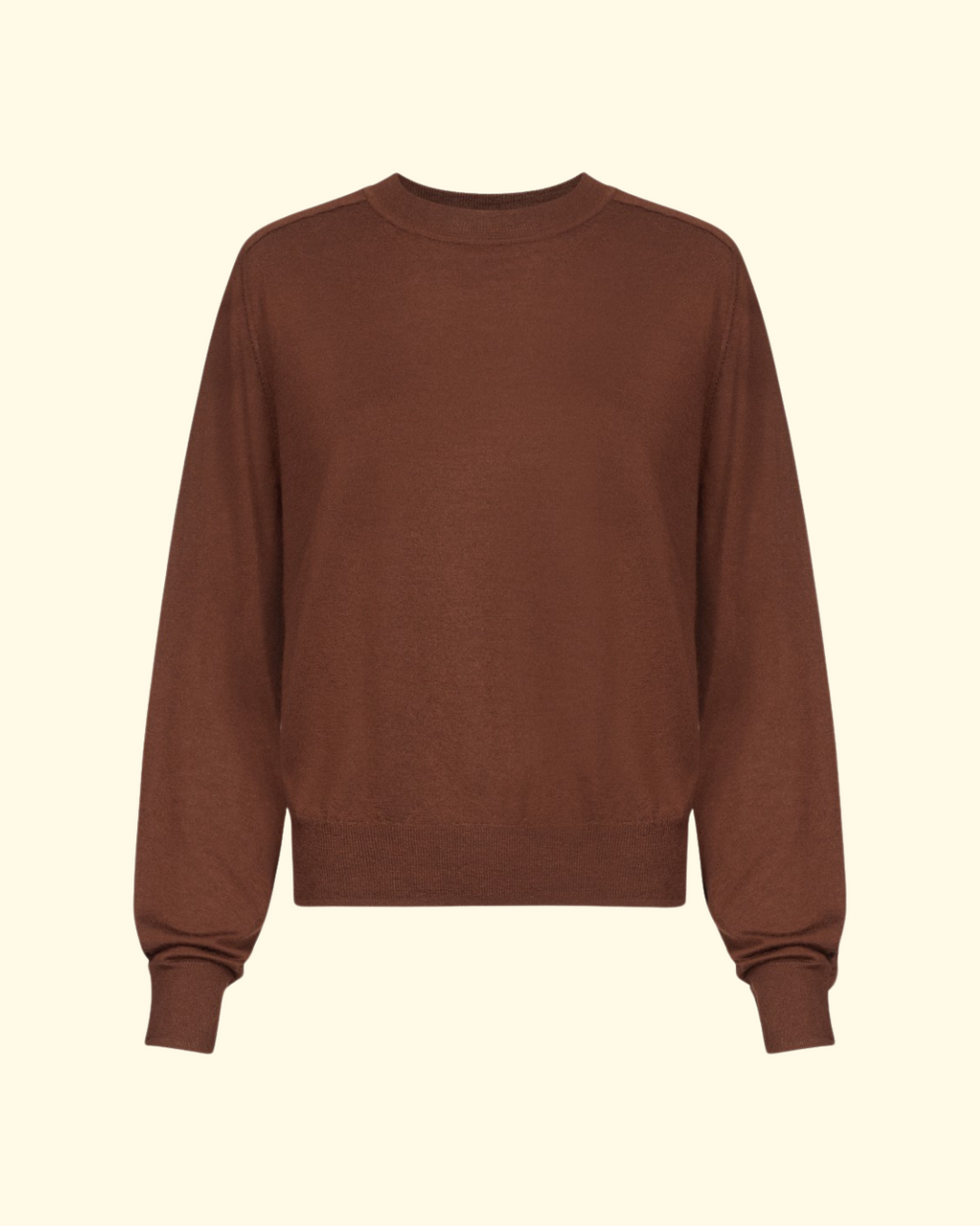Angus Fine Knit Sweater | Brown