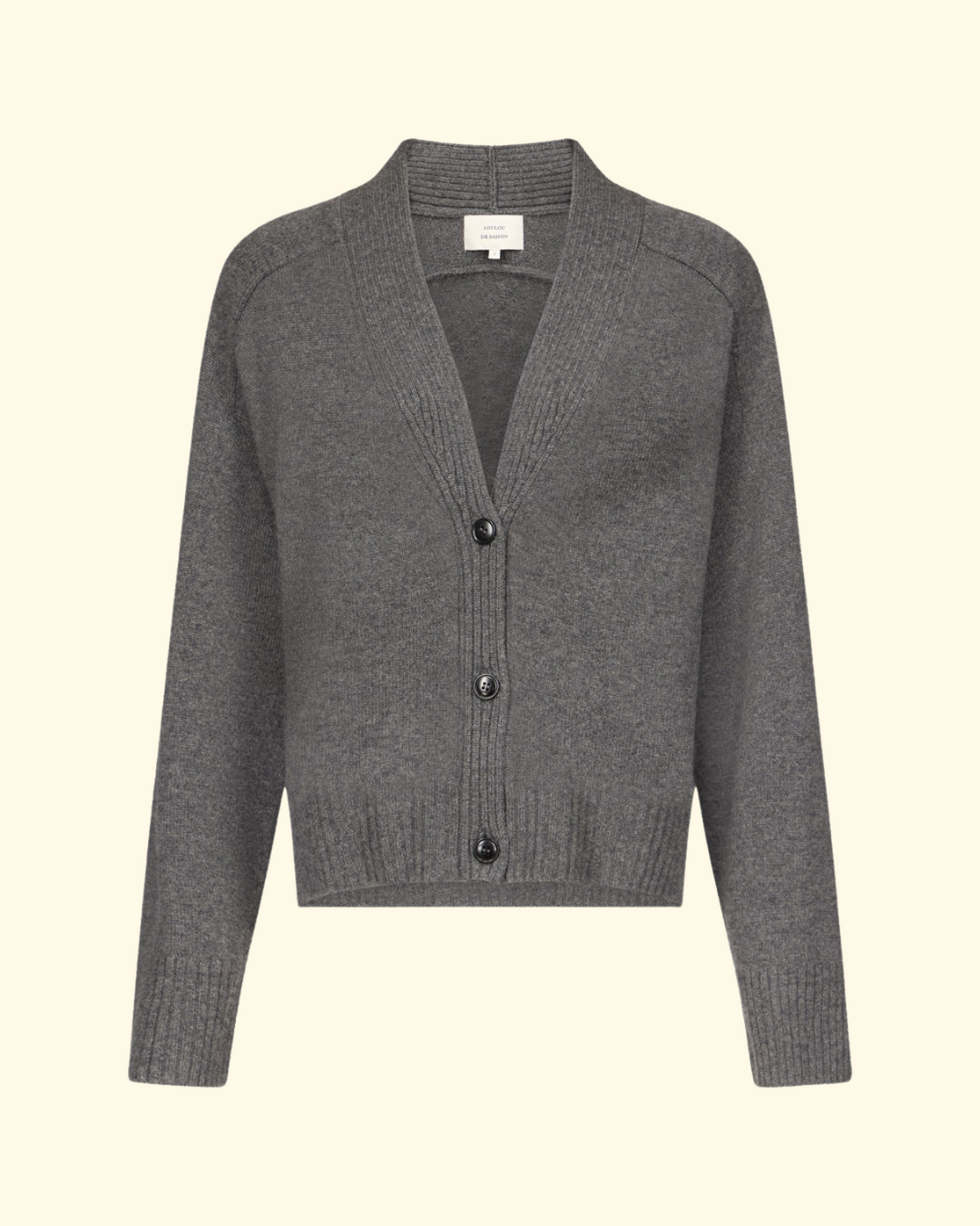 Kaia V Neck Cardigan | Anthracite Melange