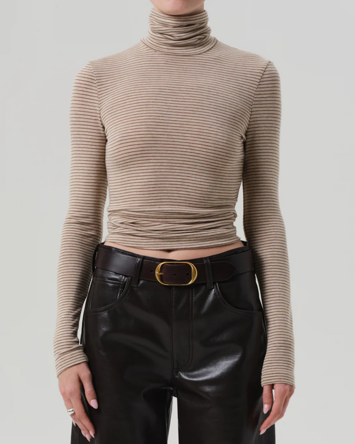 Caradene Turtleneck | Oatmeal Stripes