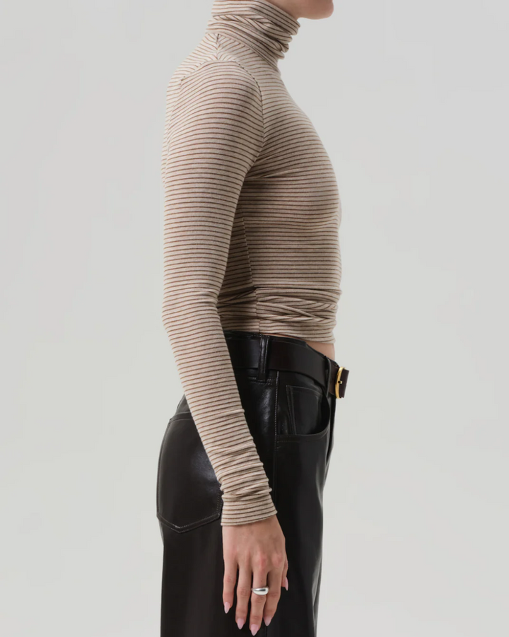 Caradene Turtleneck | Oatmeal Stripes