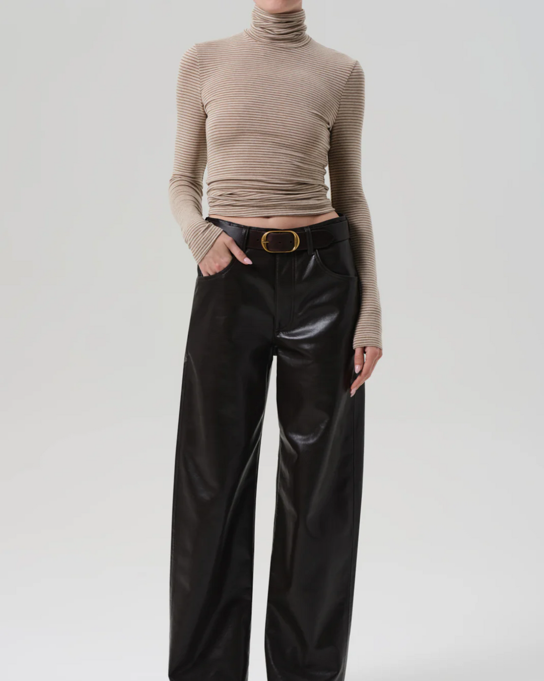 Caradene Turtleneck | Oatmeal Stripes