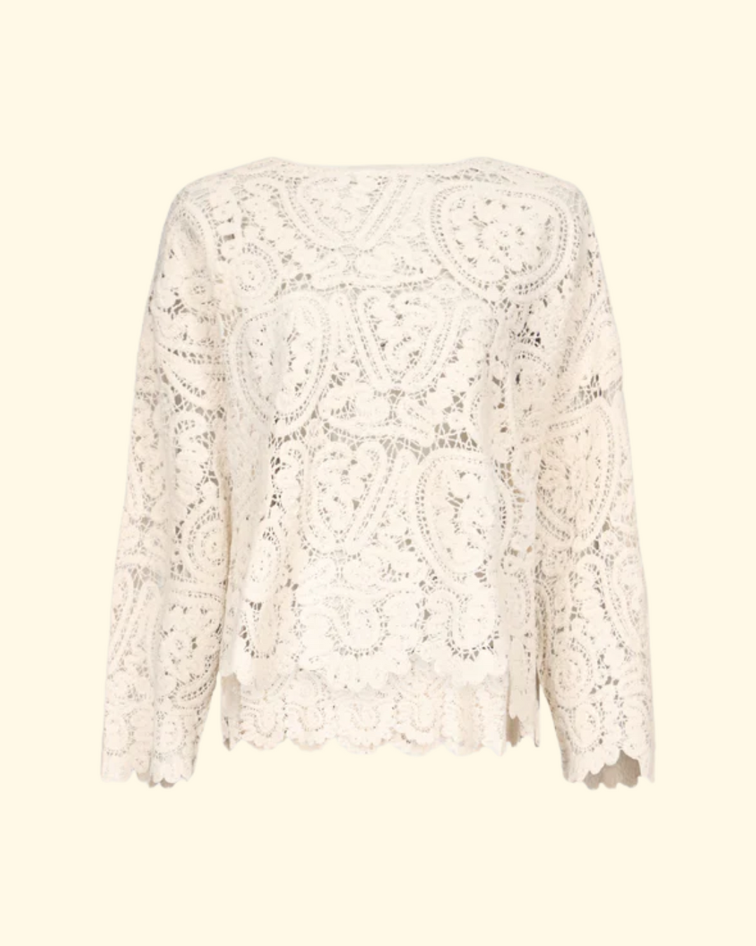Arold Round Neck Boxy Sweater | Ivory