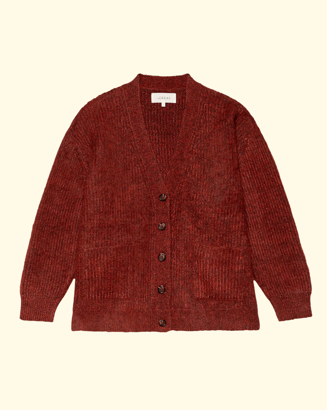Brushed Melange Cardigan | Cinder