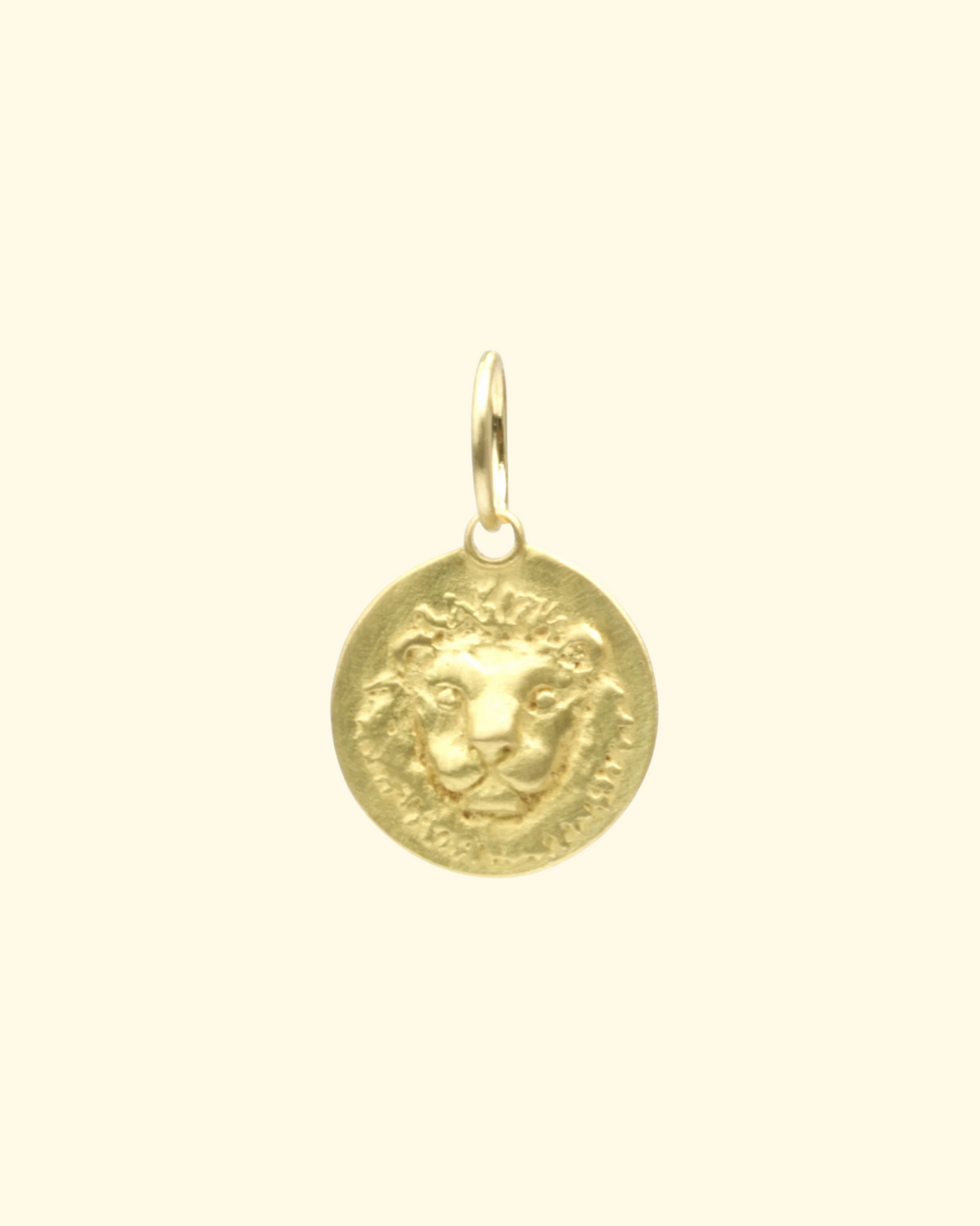 Leo Medal Charm | 18k Yellow Gold