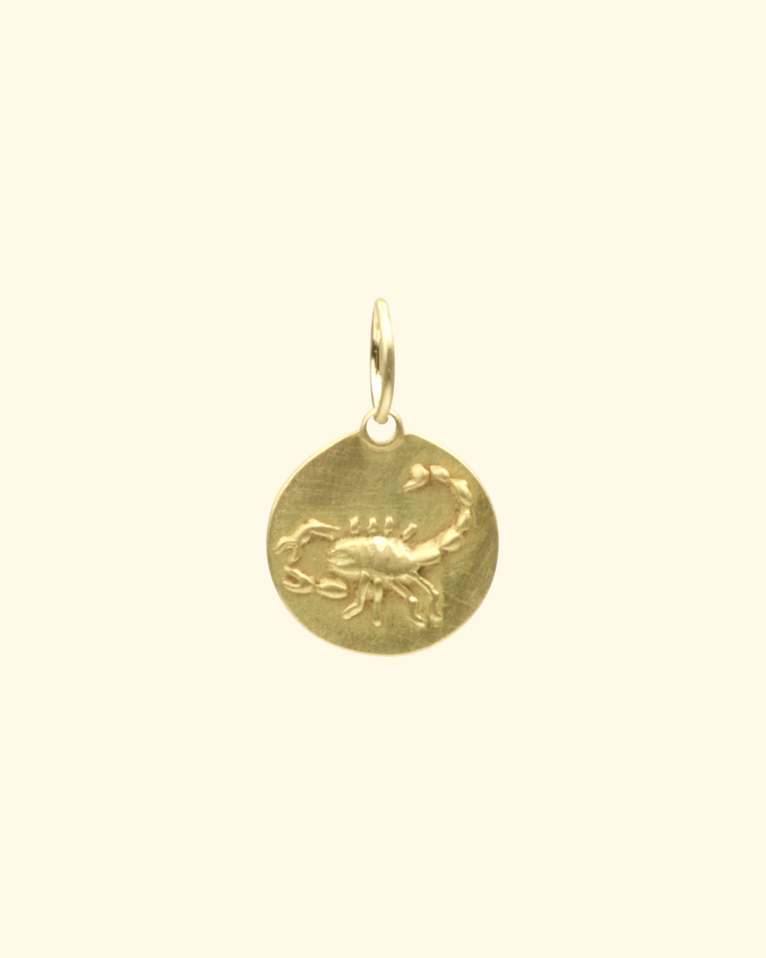 Scorpio Medal Charm | 18k Yellow Gold