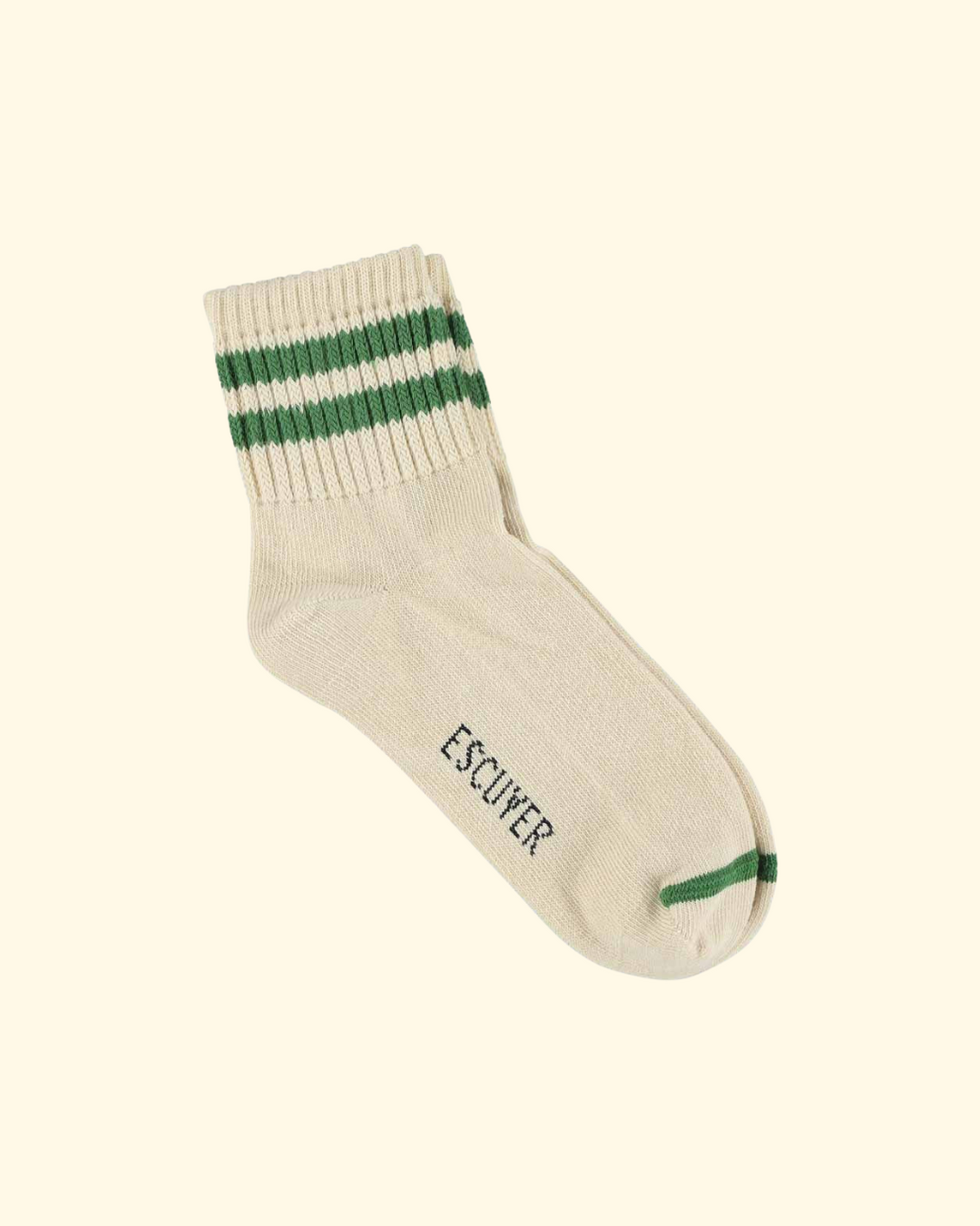 Ankle Socks | Ecru / Green