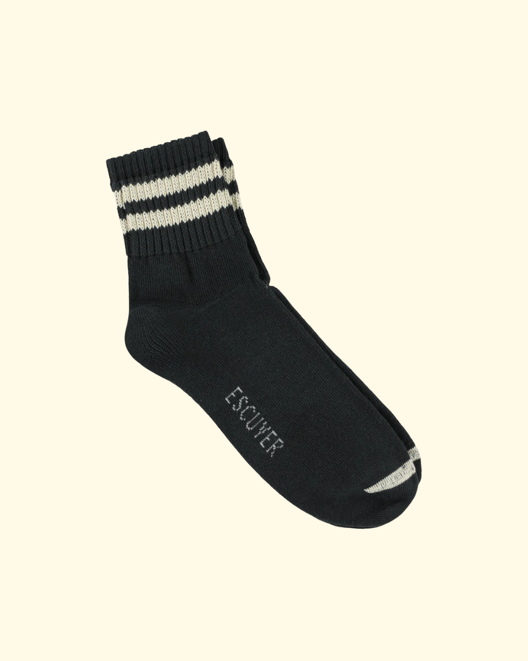 Ankle Socks | Off Black / Ecru