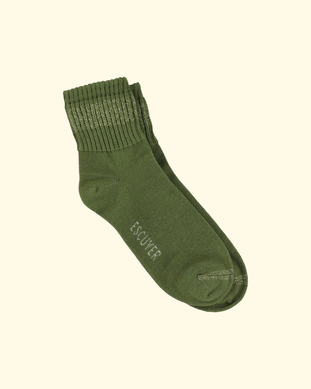 Ankle Lurex Socks | Green / Gold