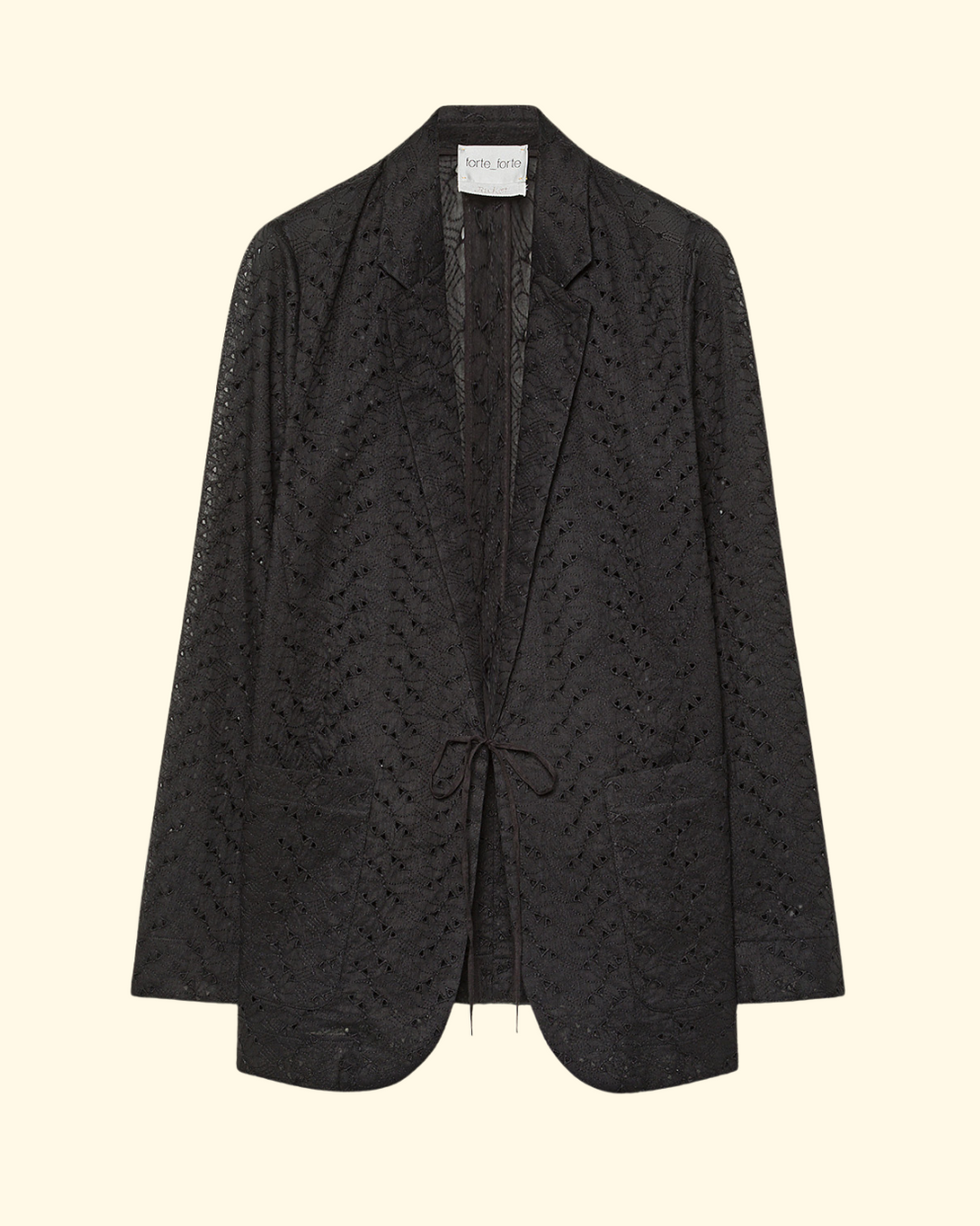 PREORDER Broderie Anglaise Embroidery Muslin Jacket | Noir