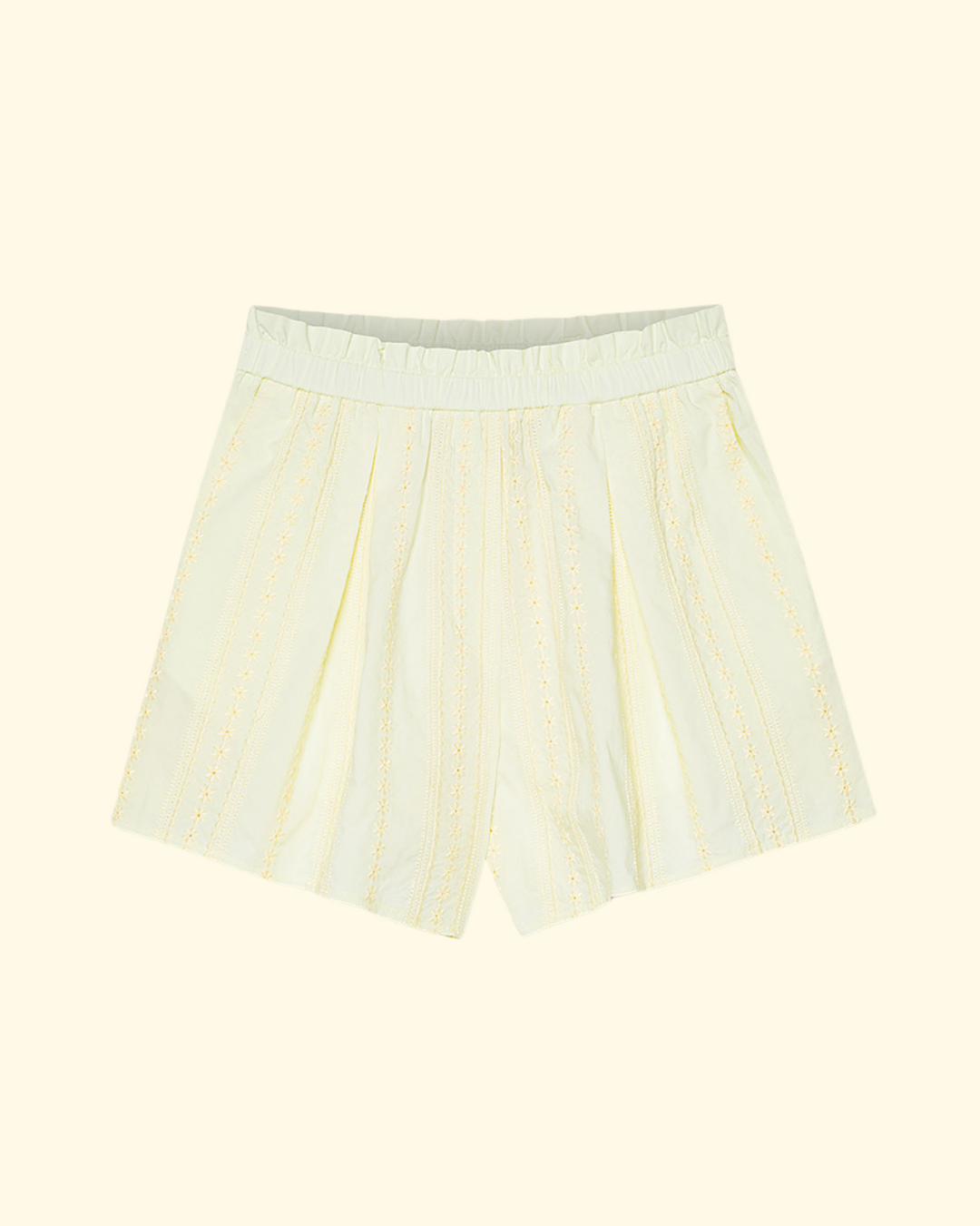 PREORDER Les Fleurs Embroidery Popline Shorts | Light