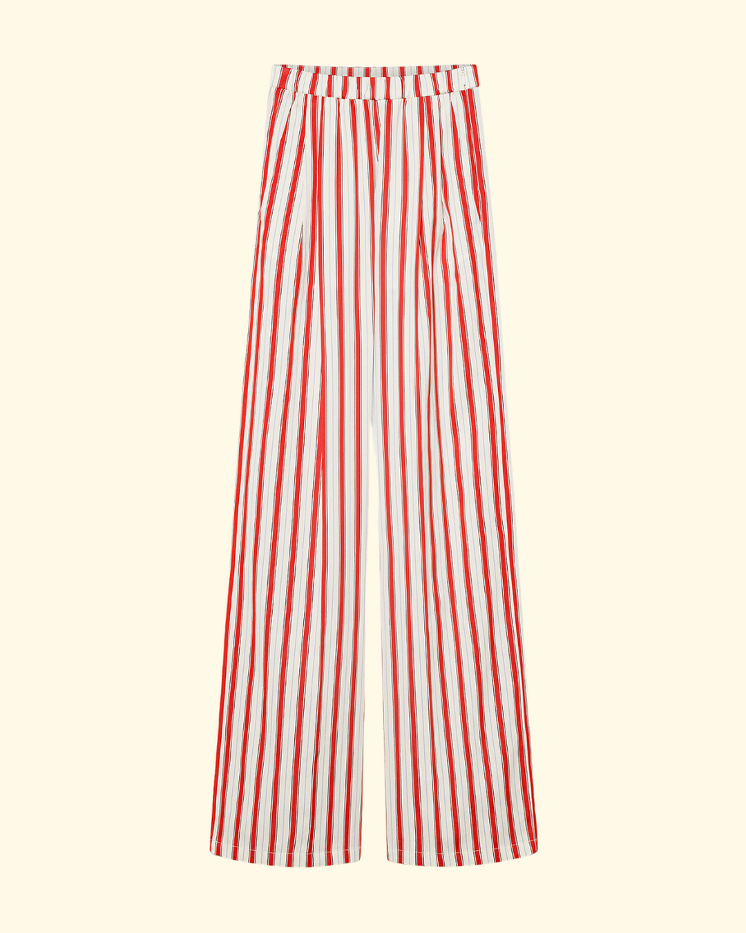 PREORDER Contemporary Cotton Pinstriped Straight Pants | Rouge