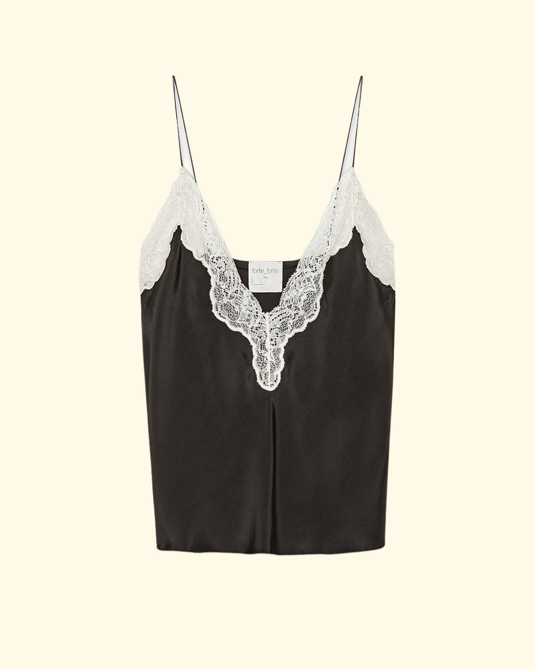 PREORDER Chic Viscose Twill Lingerie Top | Noir