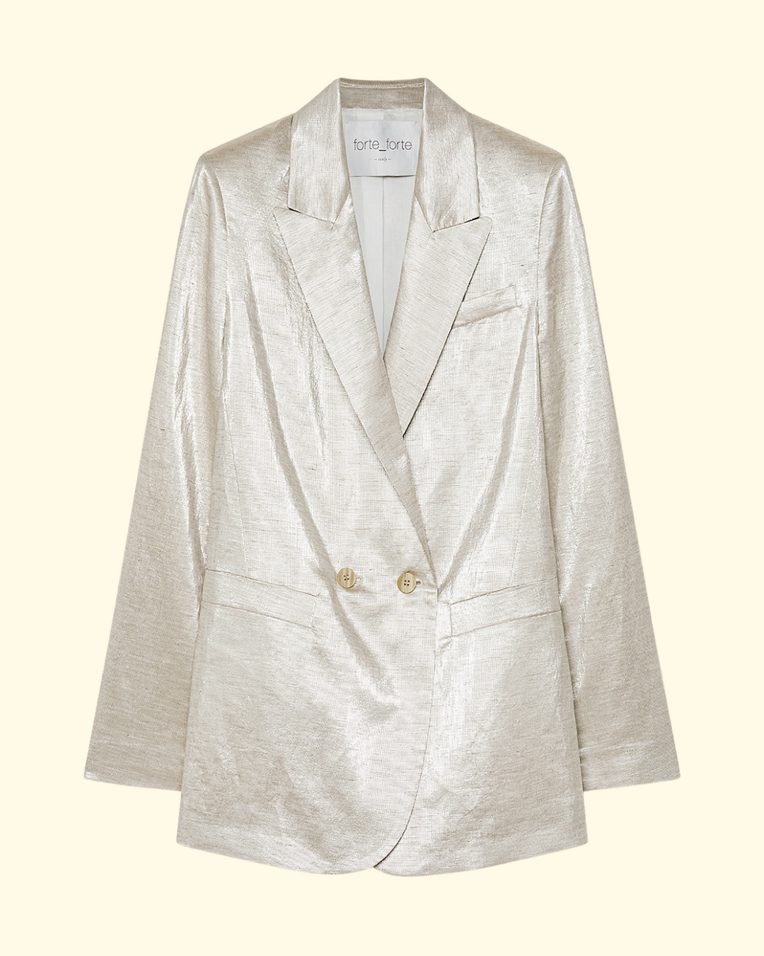 PREORDER Chic Lurex Linen Cloth Doublebreasted Jacket | Lucente