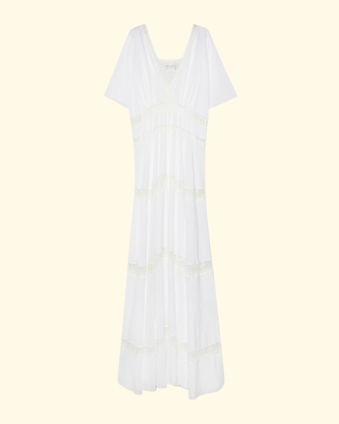 PREORDER Co/se Voile and Lace Long Dress w/ Slip | Crystal