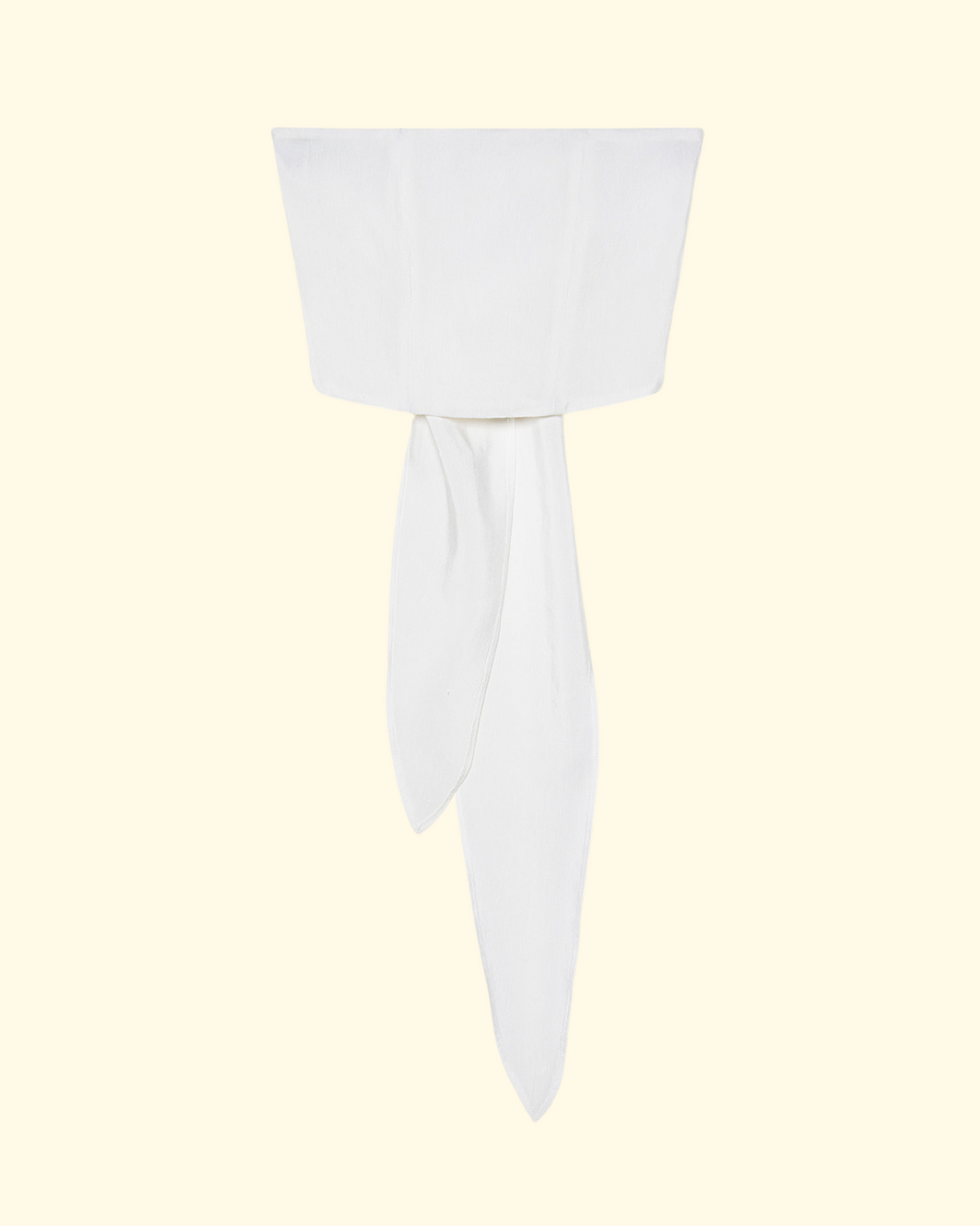 PREORDER Slubbed Linen Viscose Bustier Top | Crystal