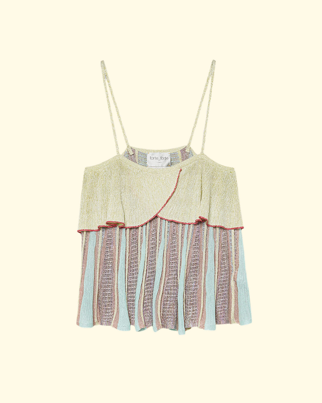 PREORDER Les Folies Intarsia Top w/ Ruffles | Lucente