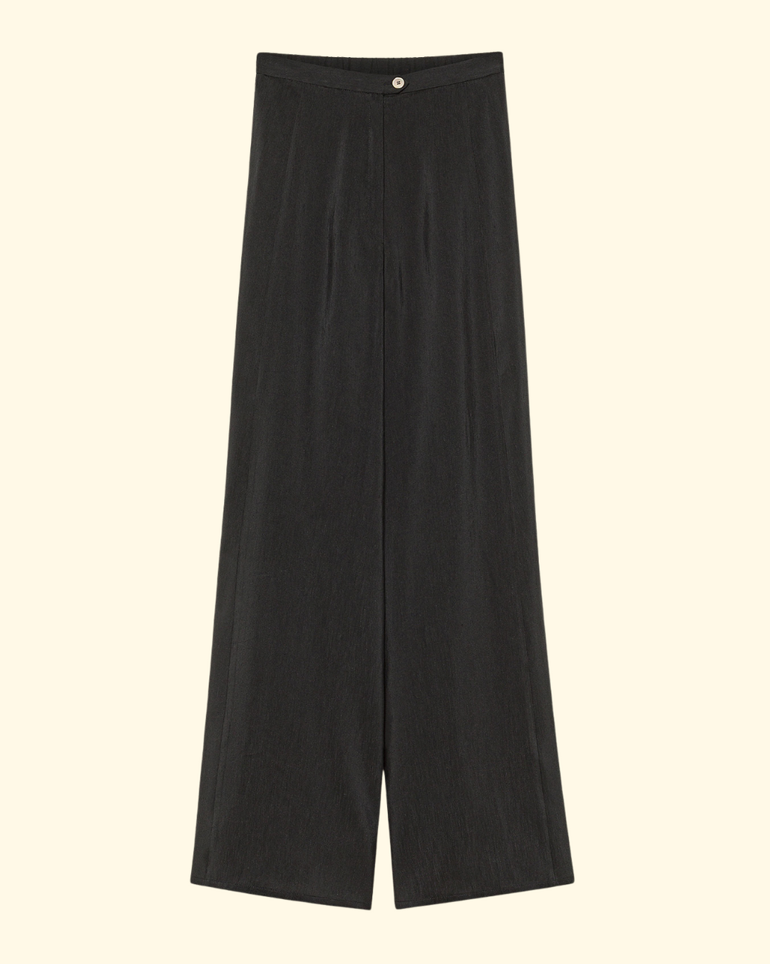 PREORDER Slubbed Linen Viscose Flared Pants | Noir