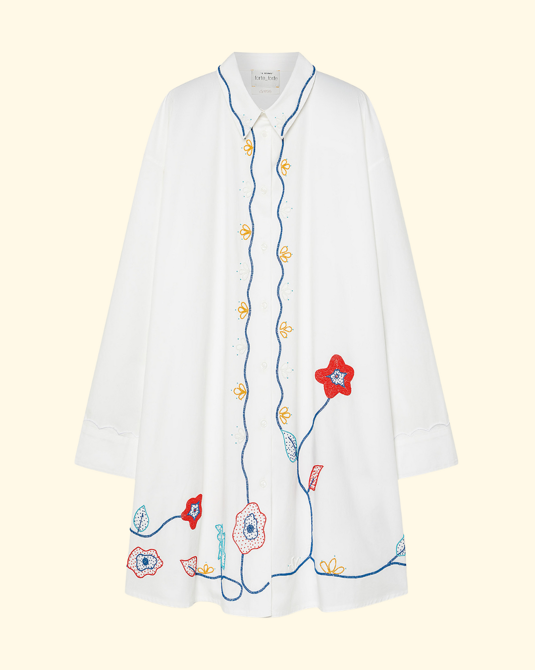 PREORDER Broderie En Reve Embroidery Oversized Shirt | Crystal