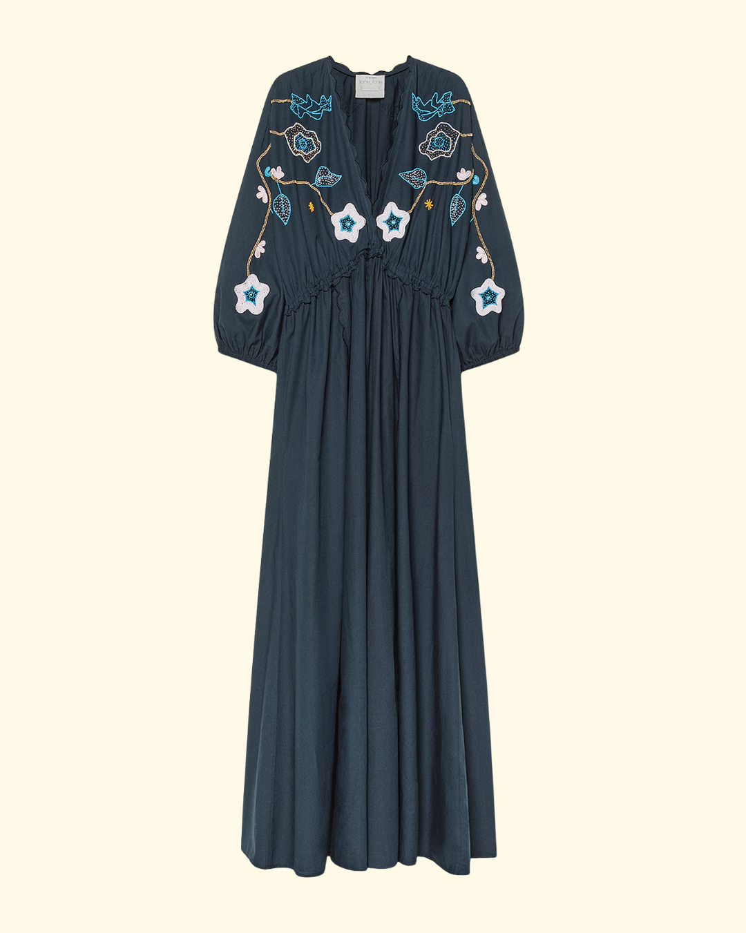 PREORDER Broderie En Reve Embroidery Popline Dress | Midnight