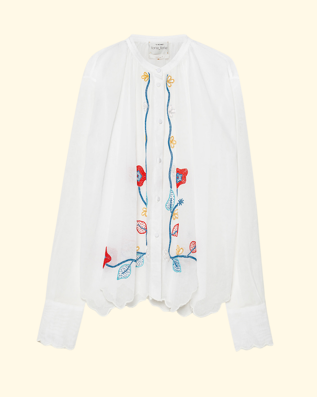 PREORDER Broderie En Reve Embroidery Muslin Bohemian Shirt | Crystal