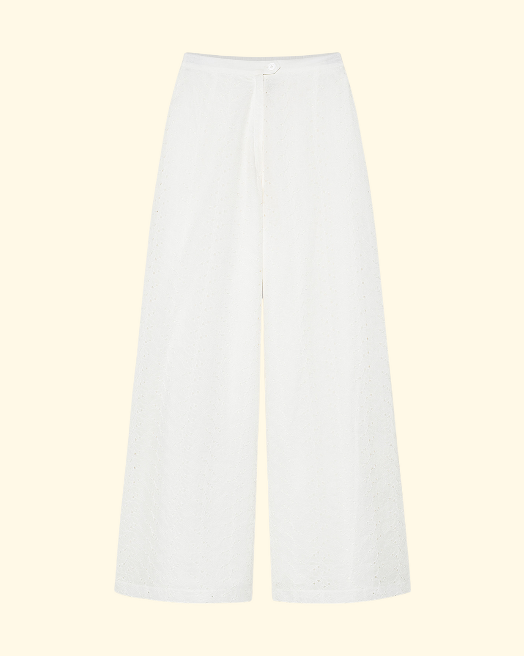 PREORDER Broderie Anglaise Embroidery Muslin Pants | Crystal