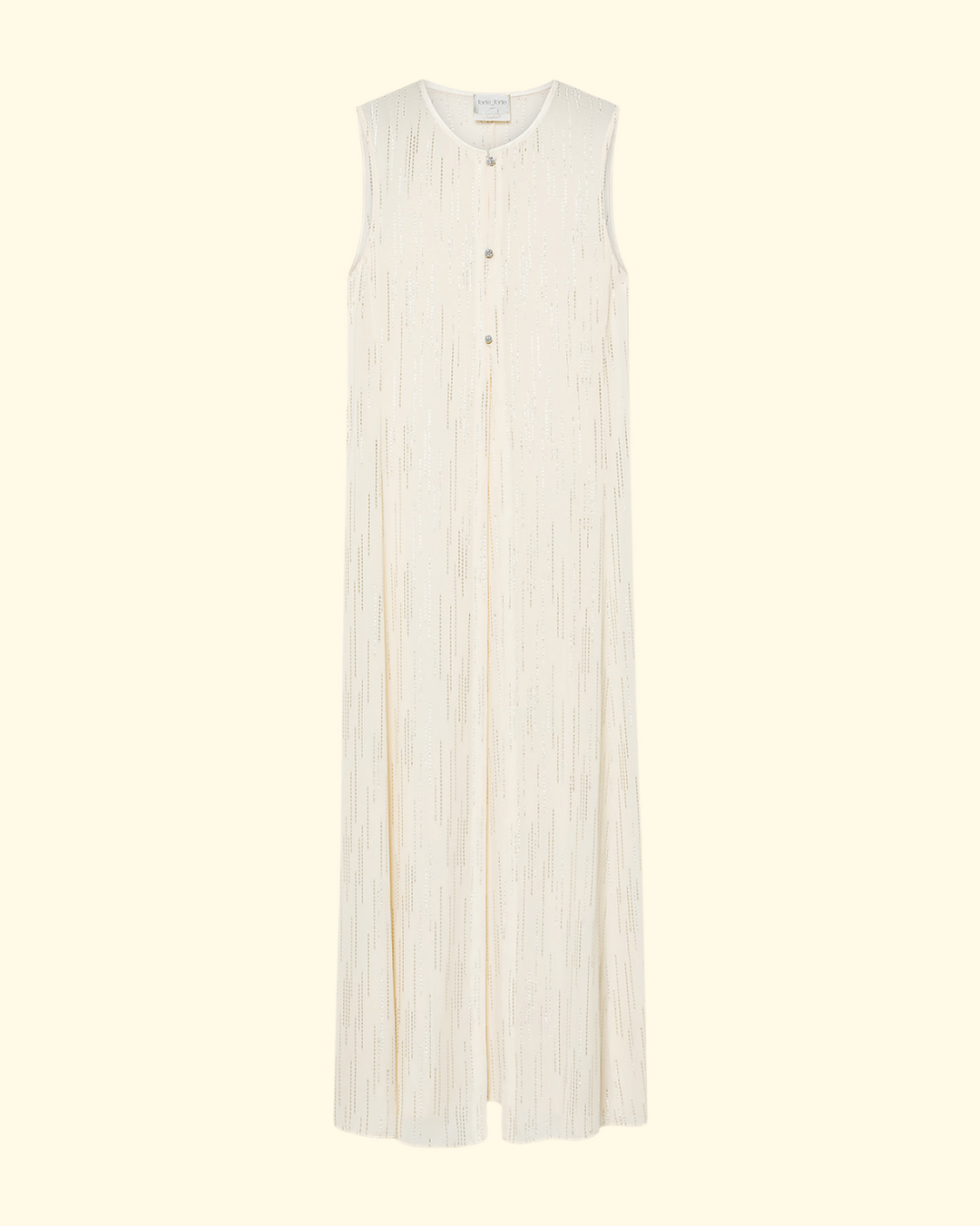 PREORDER Les Fils D'argent Jacquard Sleeveless Coat | Crystal
