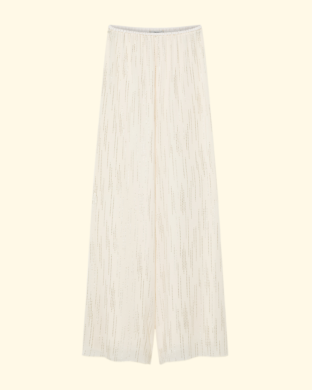 PREORDER Les Fils D'argent Jacquard Fil Coupe' Pants | Crystal
