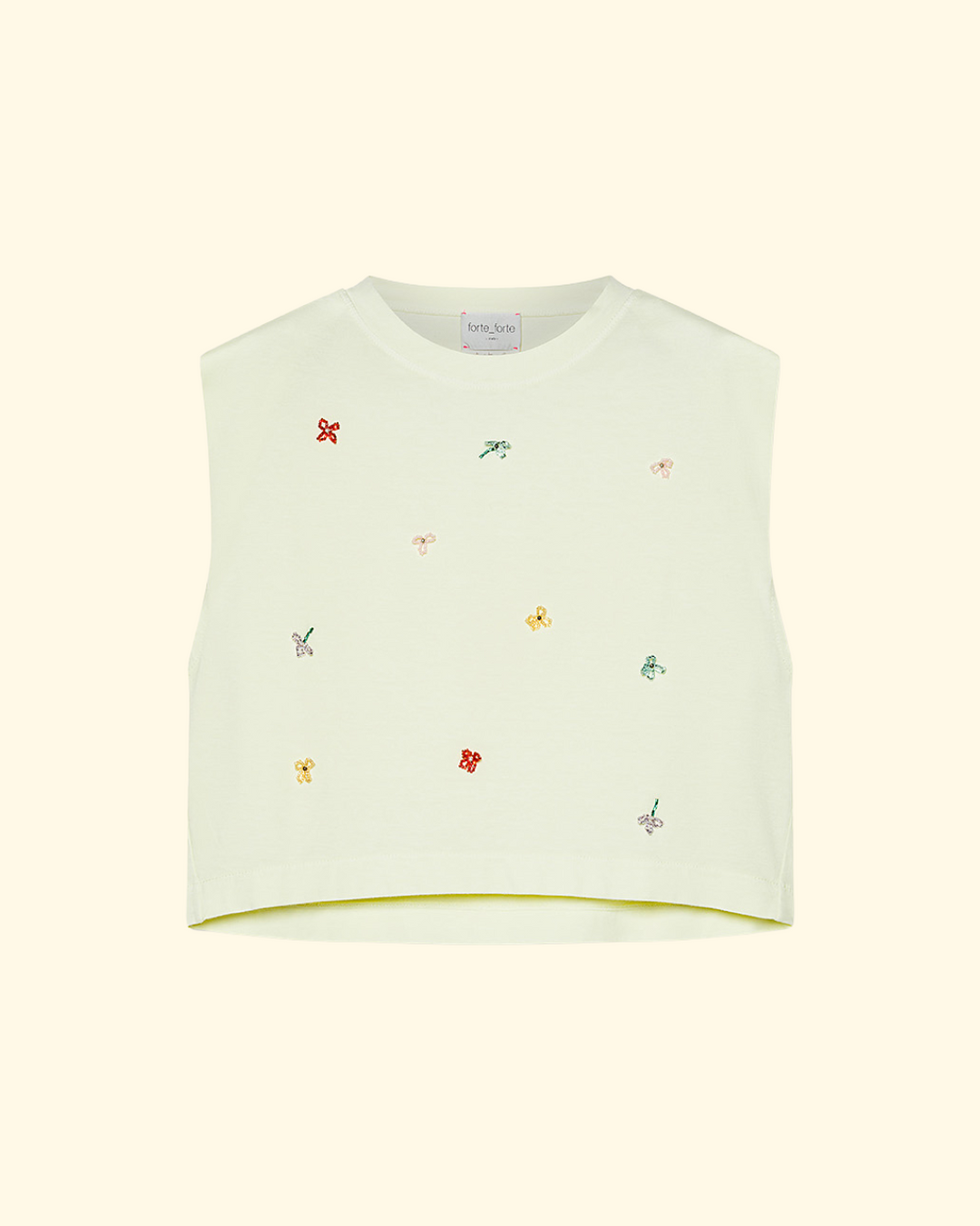 PREORDER Petites Fleurs Embroidery Cotton Jersey Top | Light
