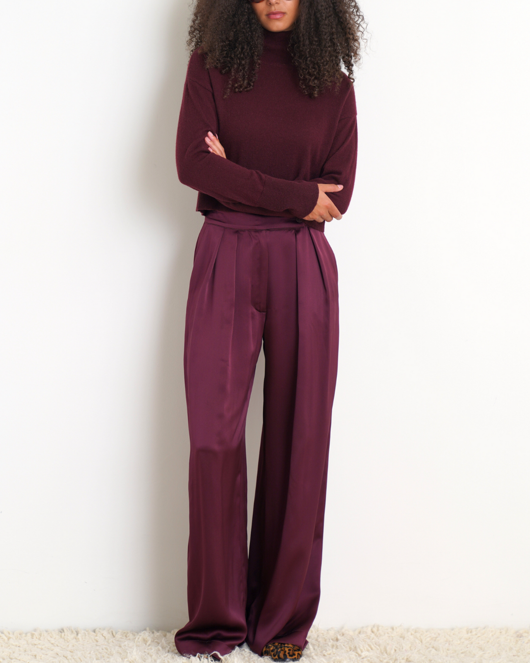 Sable Turtleneck Sweater | Bordeaux
