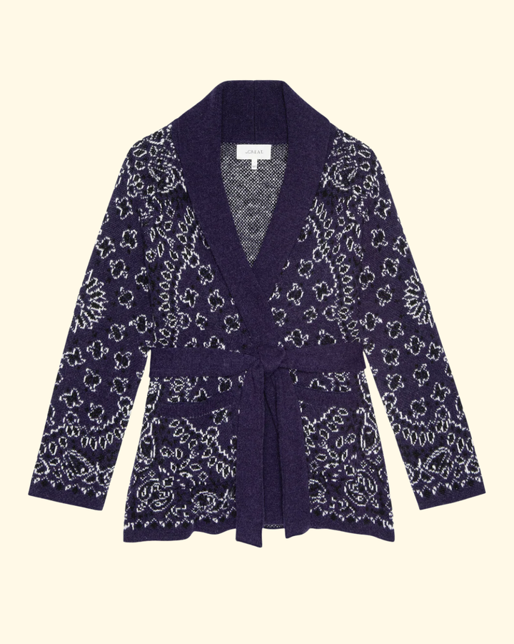 The Bandana Riding Cardigan | Navy