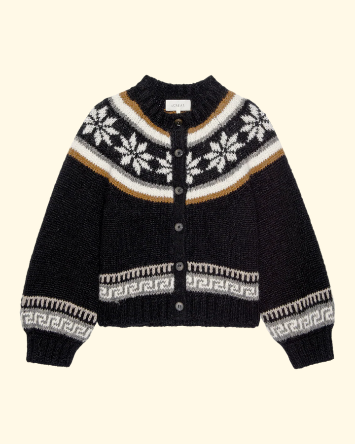 The Snowflake Ice Rink Cardigan | Black