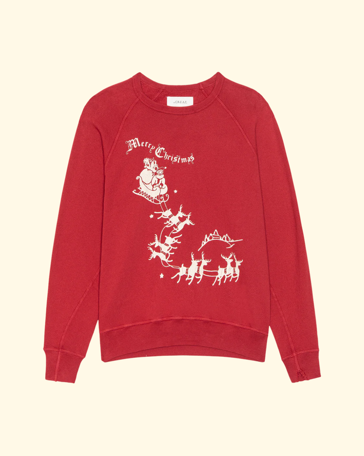 The College Sweatshirt W/ Sleigh | True Red