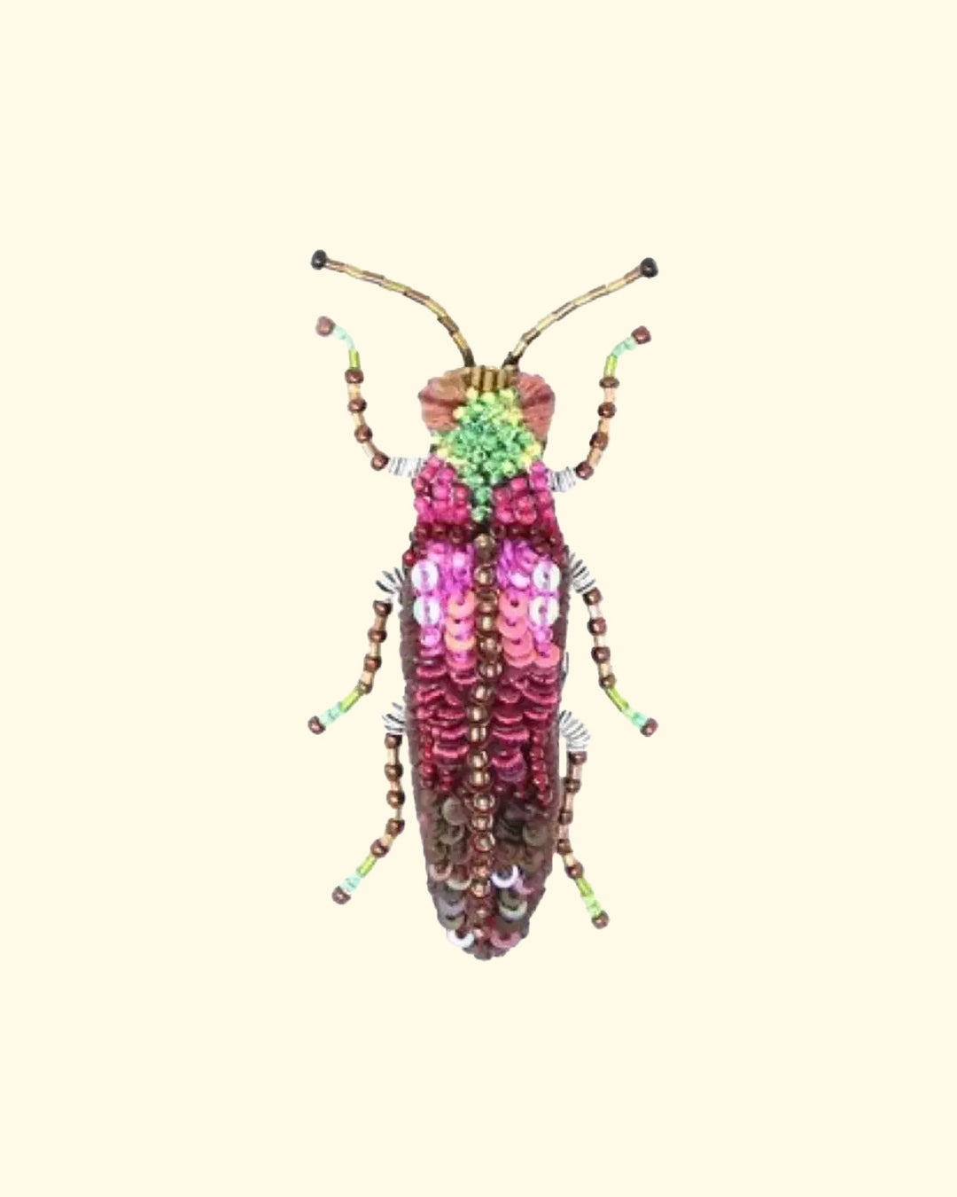 Pink Jewel Beetle Brooch Pin