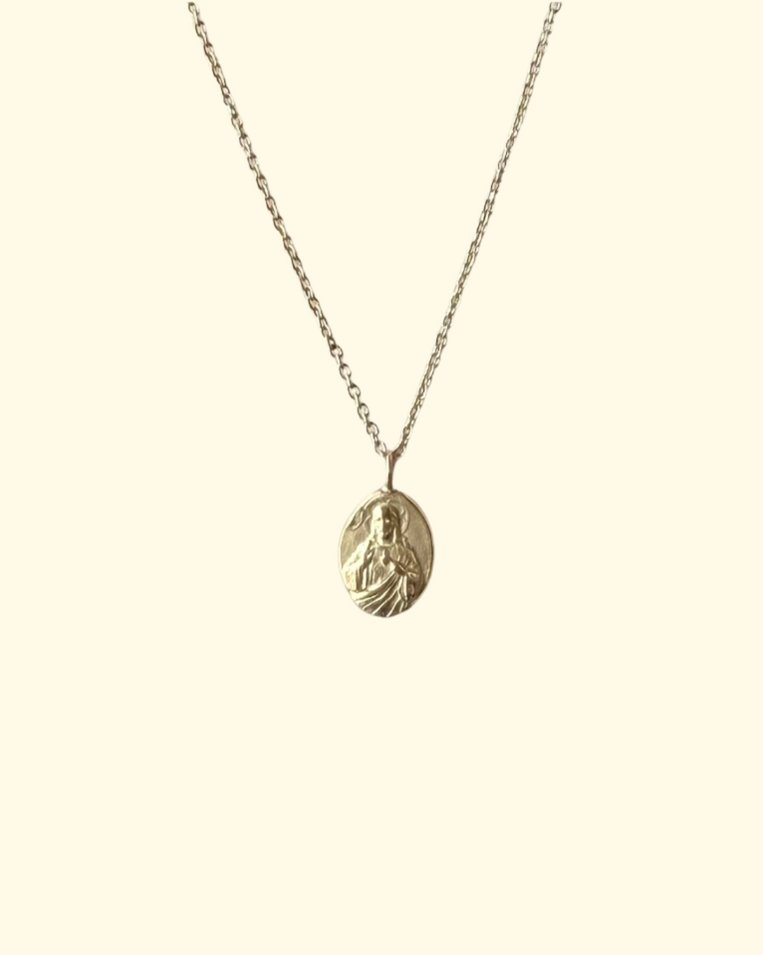 Tiny Christ Artifact Necklace | 14k Gold