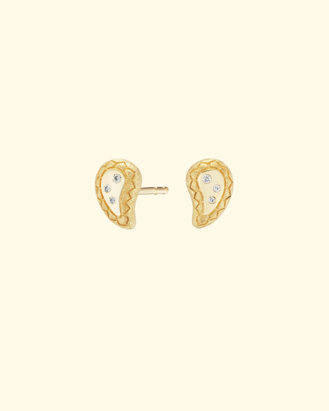 Paisley Studs | 18k Yellow Gold