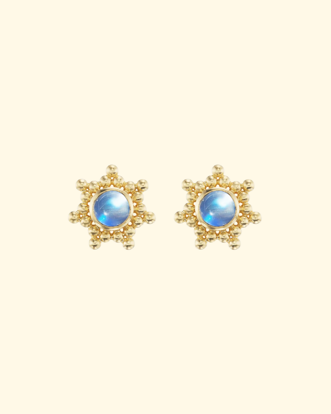 Large Granium Star Earrings | 18k Yellow Gold