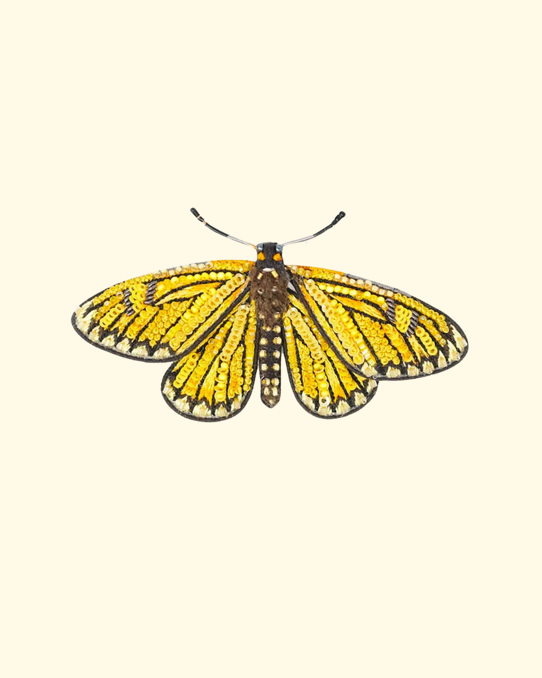 Yellow Coaster Butterfly Brooch