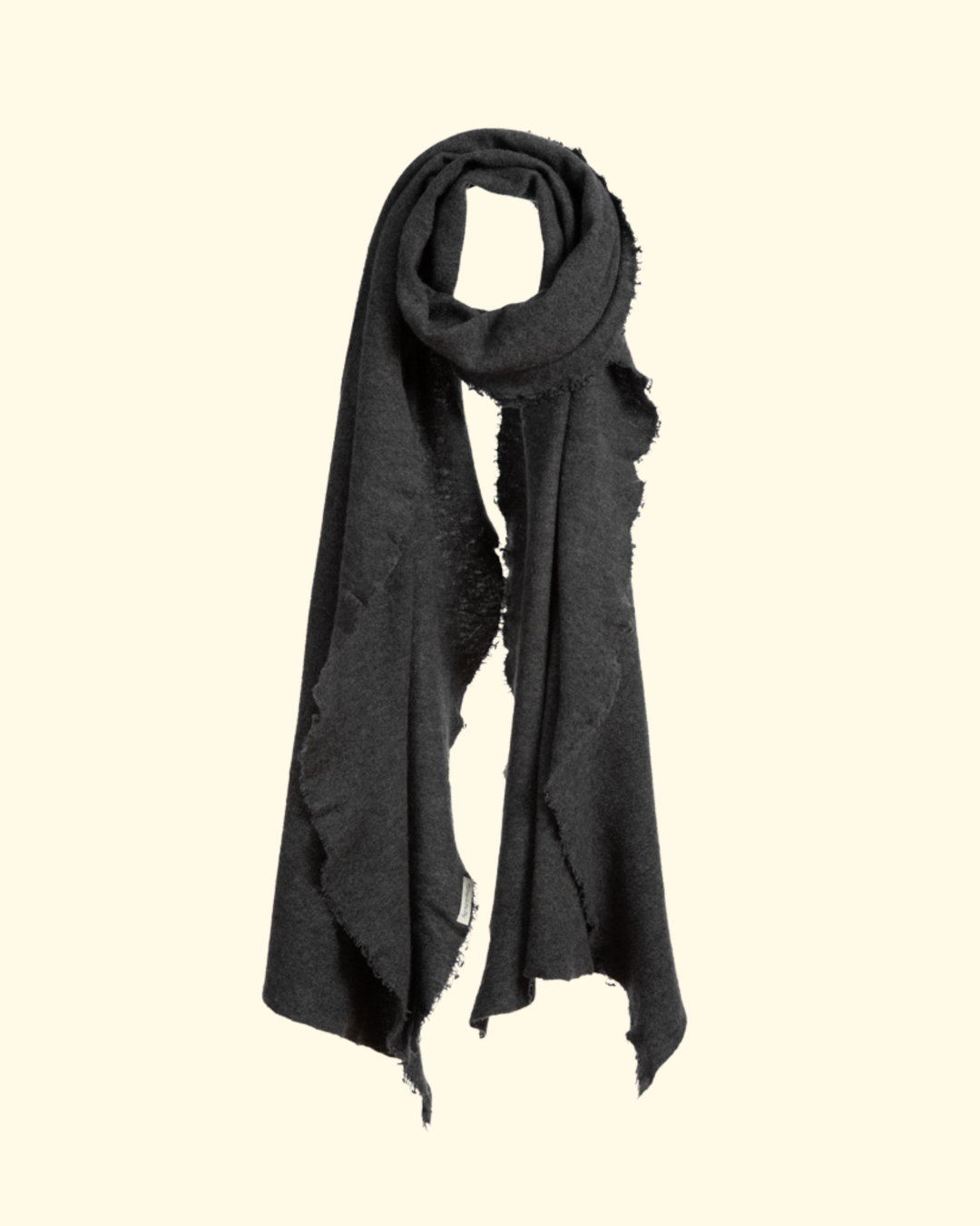 Hand Felted Shawl | Charcoal