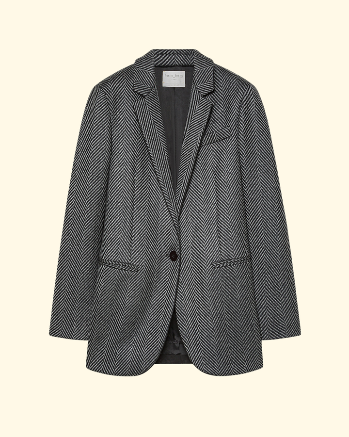 Chevron Wool Jacket | Antracite