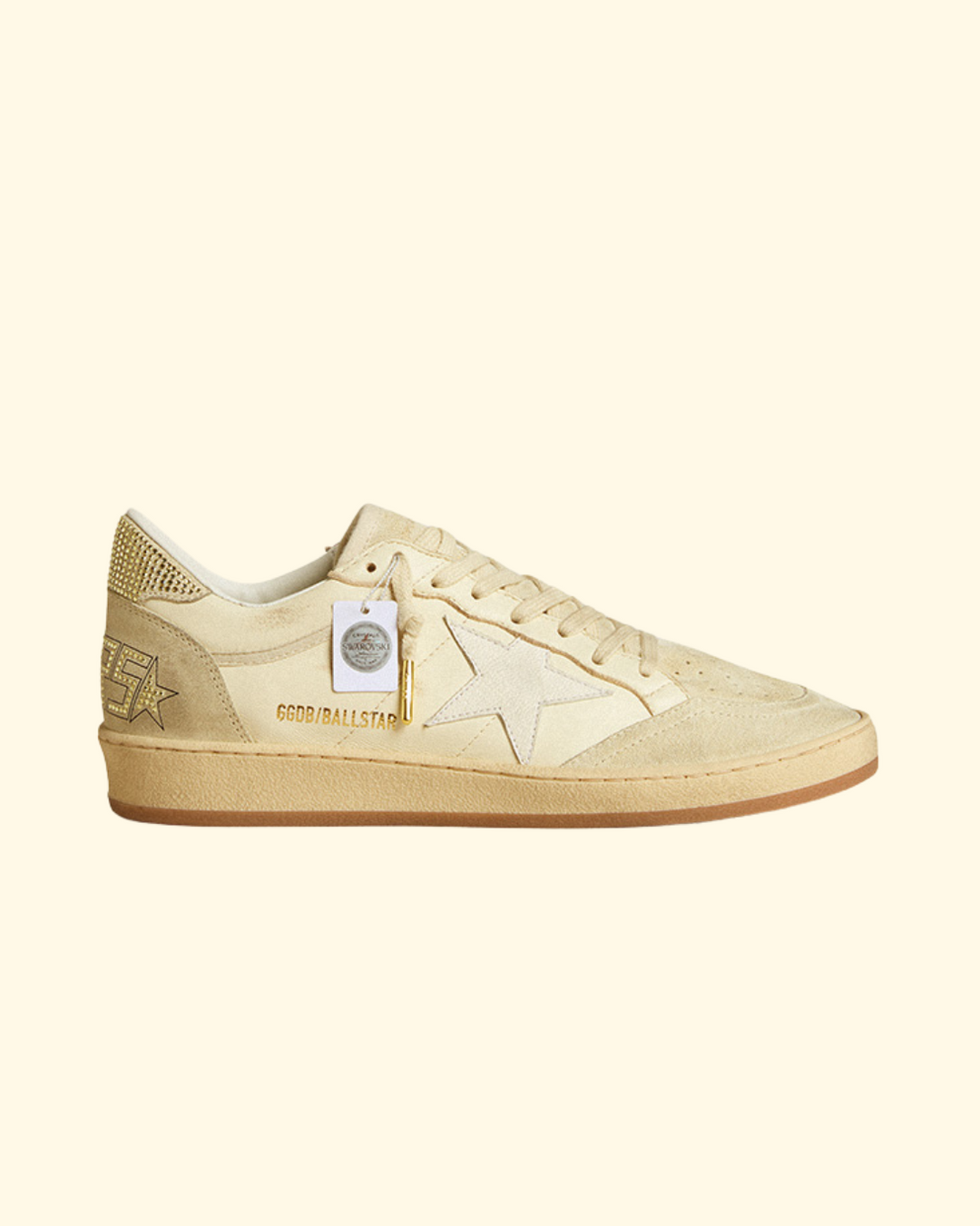 Ballstar Nappa Upper Slide w/ Crystals | Eggnog