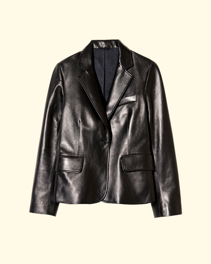 Pascale Leather Jacket | Black