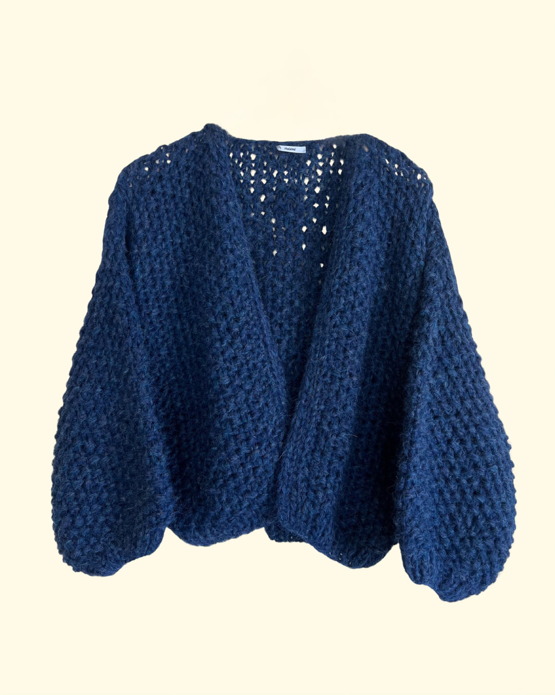 Chunky Alpaca Pearl Bomber | Denim